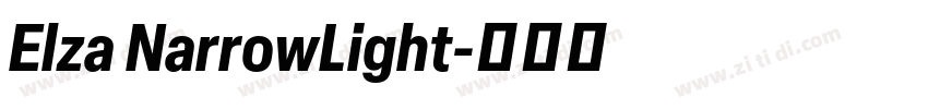 Elza NarrowLight字体转换